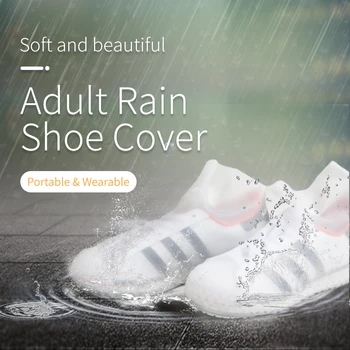 1 Pereche Pantofi Impermeabil Acoperă Cizme De Ploaie Protectori Drumeții Refolosibile Din Cauciuc Bărbați Femei Office Școală Naveta Portabil