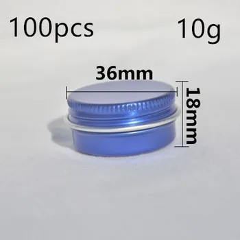 100 BUC 10g Crema Borcan Tin Cosmetice Balsam de Buze Containere de Unghii Derocation Meserii Oală Reîncărcabile Sticla Filet Gol Aluminiu
