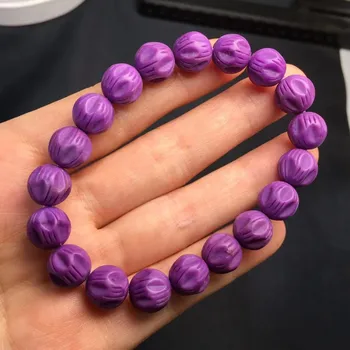 10mm Naturale Violet Mica Piatra Șirag de mărgele Brățară Elastice Femei Vindecare Piatră prețioasă de Bijuterii Violet Mica de Cristal Margele Bratari Bratari