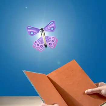 10PC Zbor În Cartea Fairy Cauciuc Alimentat de Vânt de Până Fluture care Zboară Carte de Ziua de nastere Carte de Nunta Pupation În Fluture Magic