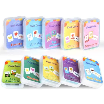 1Box Copiii Montessori Copilul să Învețe limba engleză Cuvântul Card de Cartonașe Cognitive Jucarii Educative Imagine Memoreze Joc Cadouri pentru Copii
