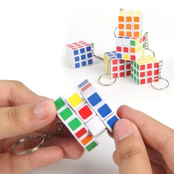 1BUC Cuburi Magice Breloc 3x3x3 3,5 CM Cuburi Magice Pandantiv poftă de mâncare de Puzzle Jucării pentru Copii Cadou Magic Cube