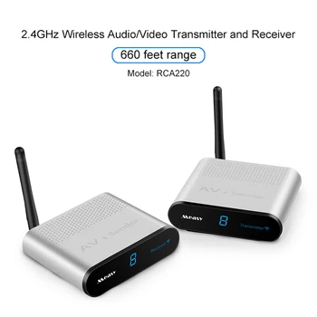 2.4 GHz Wireless AV VCD Audio-Video Transmițător și Receptor cu IR Control de la Distanță De 200 de Metri RCA-220 pentru Transmisie