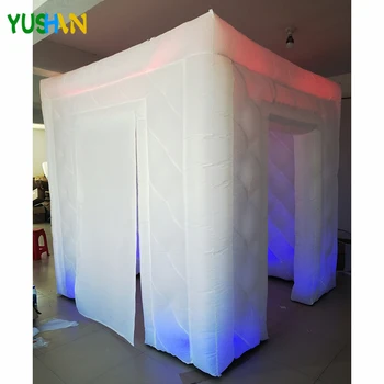 2,5 m de Diamant cabina foto nunta fundal Cu 2 ușă detașabilă & benzi cu LED-uri Lumini de Cabină Cort stand Pentru Event decor Petrecere