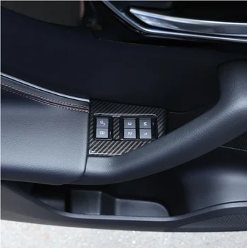 2 buc Fibra de Carbon Stil ABS Scaun de Masina de Memorie Blocare Buton Comutator Capac Ornamental Pentru Jaguar F-Pace X761 pentru Stânga se Ocupe cu Mașina