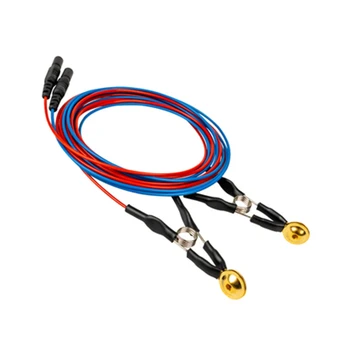 2 buc Reutilizabile Aligator Clip Electrozi EEG leadwire cablu,2.0 mm din stil,1,5 m cablu dublu TPU Sârmă OD=1.6 mm