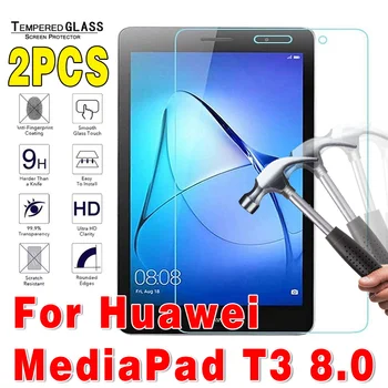 2 buc T3 8.0 Sticla Tableta cu Ecran Protector pentru Huawei MatePad T3 8.0 Inch Dovada Bubble Free HD Clar de Film Protector