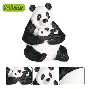 2021 Simulare de Animale Sălbatice Realiste Solid ABS Pui de Panda de Modele de Figurine de Acțiune de educație Timpurie pentru copii Cadou de Crăciun