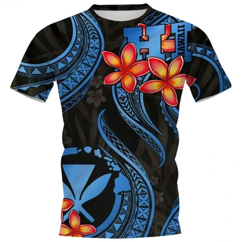 2022 Nou Stil Bărbați Femei Maneci Scurte T Shirt Polinezia, Hawaii Turtles 3D Model Tricouri Moda Streetwear Topuri Casual