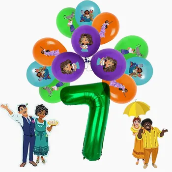 25pcs/set Disney Encanto Ballon 2022 Fierbinte Film Mirabel Familie de Desene animate Model Număr Ballon Petrecere de Ziua pentru Copii Decor
