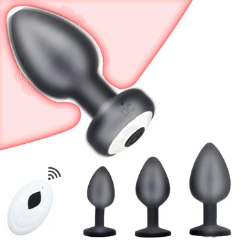 3+1 Anal Plug Set Vibrator Vibrator Wireless De Control De La Distanță Sex Masculin, Prostata Pentru Masaj Butt Plug Anal Vibratoare Jucarii Sexuale Pentru Barbati, Cuplu