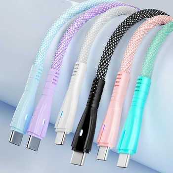 3A Cablu Micro USB de Tip C Cablu de Încărcare Rapidă pentru IPhone, Huawei, Xiaomi Indicator LED Încărcător USB C Cablul de Linie de Date