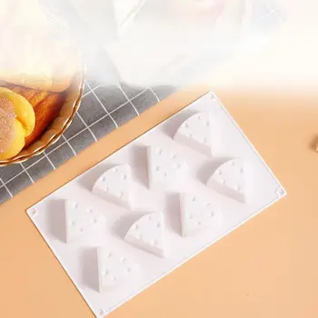 3D 8 Cavități Brânză Forma de Silicon Săpun Mucegai DIY Miere Tort Fondant Mucegai Instrument Manual Lumânare Mucegai, Mucegai de Copt