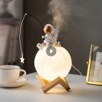 3D Print Luna Lampă Umidificator de Aer Astronaut Decor Acasă Rășină Cosmonaut in Miniatura LED Touch Comuta Lumina de Noapte Ceață Rece, Purificator