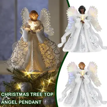 3D în Picioare Înger de Crăciun Decorare Copac de Aur Până Decor Înger Copac Copac Vacanță de Lumină Led Decor de Crăciun de Top M0D0