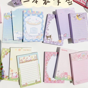 3PCs Kawaii Sanrio Kuromi Mea Melodie Drăguț Material Notepad Student Journal Mesaj de Înregistrare de zi cu Zi Desktop Portabil Notebook Mic