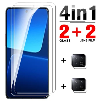 4in1 Tempered Glass Pentru xiaomi 13 5G Capac Full HD Ecran Protector Pentru xiomi xiaomi 13 mi13 Xiaomi13 6.28 inch Lentilă aparat de fotografiat de Film