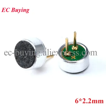 50/20buc 6*2.2 mm Capacitiv Microfoane Electret Ridica Sensibilitatea Electret Condensator 6mmx2.2mm Difuzor Microfon Pentru Arduino
