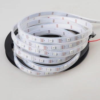 5V 30LEDs/m WS2812B Bandă Flexibilă Digitală Adresabile RGB LED Strip Lumina Alb PCB Tub de Silicon rezistent la apa IP67 30Pixels/m Lampa