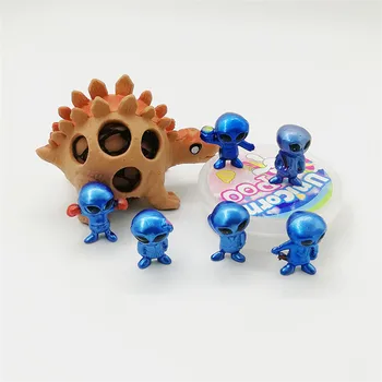 60pcs/lot OZN Extraterestru Albastru Clasic Străin figurina de Colectie Jucarie Papusa Reprezenta Mini Figurine cu Ridicata Pentru Gir Băiat Jucărie