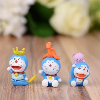 6pcs/Lot Robot Cat Hand-Made Jucarii Decoratiuni Masina Doraemon Animație Păpuși Dingdang Cat Figurine Model de Jucarie Cadou Pentru Copii