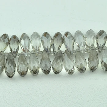 95pcs 11x25mm Gri Cristal de Sticlă Mare Waterdro margele Margele Teardrop Briolette de Cristal JewelryBeads Transport Gratuit