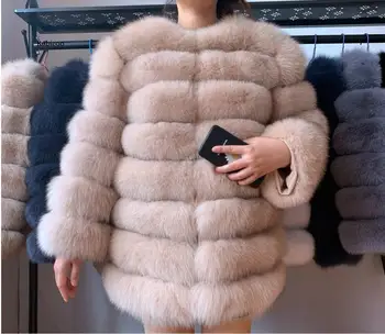 Alb Cald Gros de Blana Maneca Lunga O-gât Geaca de Iarna pentru Femei de Moda Faux Blană Haină de Blană Îmbrăcăminte exterioară Palton 3XL