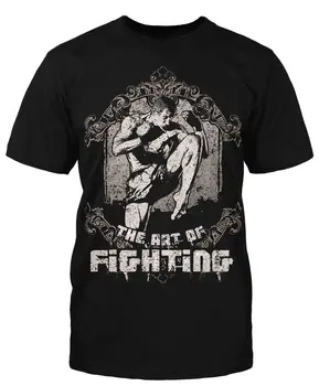 Arta De a Lupta Lupta MMA, Kick Box Muay Thai Război Thai Kunst Luptător pentru Bărbați 100% Bumbac Casual T-shirt Vrac Top Marimea S-3XL