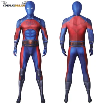 Atom cosplay super-Erou Smasher Cosplay Costum 3D Spandex Imprimare Musculare Salopeta cu masca costum Costum de Halloween