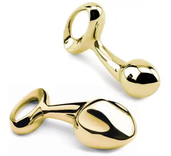 Atractiv de Mână Tip de Metal din Oțel Inoxidabil Anal Plug W Mână Țineți Fundul Anus Margele Adult dominare sexuala Sex Toy 2 Dimensiune 4545 Aur, Argint