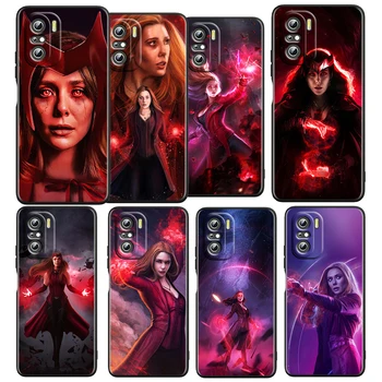 Avengers Scarlet Witch Marvel Caz Pentru Xiaomi Redmi K50 K40 Gaming Pro K30 10X 10 9 9A 9T 8A 4G 5G Negru Moale Capacul Telefonului de Bază