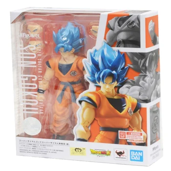 BANDAI Dragon Ball Z SHF Super Saiyan Goku Acțiune PVC Modelul de Colectare de Jucării Figura Anime Jucării Pentru Copii