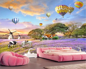 beibehang Personalizate papel de parede modern nou peisaj floare de lalea mare balon de fundal TV de interior, tapet dormitor