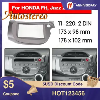 Cadru Panou de Radio de Top Fascia pentru Honda Fit Jzaa 2008-2013 Stereo Fascia Bord CD Tapiterie Cadru de Instalare Kit