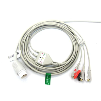CE-105-O bucată ECG Cablu Pacient AHA Cu 3leads 5leads clip Anticipate Pentru PHILIPS DEFIBRILATOR Electrocardiograf ECG Monitor