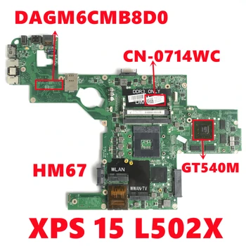 CN-0714WC 0714WC 714WC Placa de baza Pentru dell XPS 15 L502X Laptop Placa de baza DAGM6CMB8D0 Cu N12P-GS-A1 HM67 100% Testat de Lucru