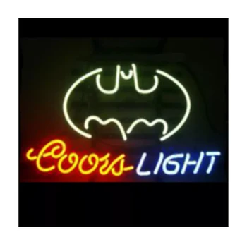 Coors Light Bat semn de Neon Personalizate Handmade Real Tub de Sticlă de Bere Bar Magazin Motel Decor Acasă Publicitate de Afișare Lampa de 17