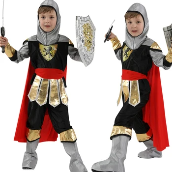 Copiii Roman Războinic, Soldat cu Pantofi Acoperă Mantie Centura de Performanță Etapă Petrecere Copii Costum Baieti Nici o Armă