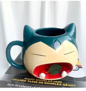 Creative cana Elf Baokemeng Pikachu Snorlax desene animate ceramice cana de apa de mare capacitate cana turc cești de cafea ceasca de cafea