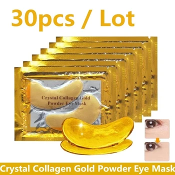 Cristal de Colagen Pulbere de Aur Masca pentru Ochi Anti-Imbatranire Cercurile Intunecate de Acnee Frumusete Patch-uri Pentru Ochi de Îngrijire a Pielii Cosmetice coreene 30p=15pairs