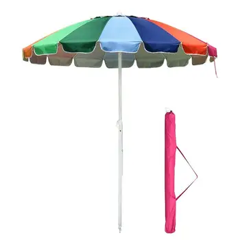 Curcubeu-cum ar fi Plaja Umbrela de Apă-Repellent UV & Rezistent la Decolorare Umbrela, Baldachin