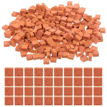 Cărămizi În Miniatură Caramida Mini-Perete Fals De Amenajare A Teritoriului Buildingmodels Blocuri De Culoare Roșie Figurinefigurines Model Bonsai Micro Peisaj Set