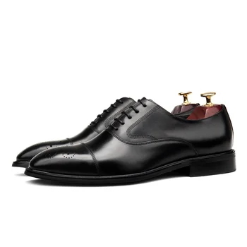 De mari Dimensiuni EUR45 Negru Goodyear Oxfords Pantofi din Piele Pantofi Rochie Mens Pantofi de Afaceri