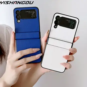 De Pliere a pieilor Caz Pentru Samsung Galaxy ZFlip3 la Șocuri Hibrid Pure Color Cover Pentru Samsung Z Flip 3 5G Telefonul Înapoi Conque