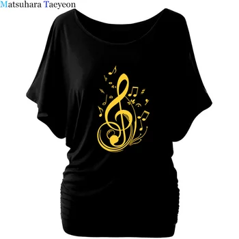 De Vara noi Note Muzicale Viață Imprimare Tricou Femei din Bumbac cu Maneci Scurte funny T-Shirt bumbac Topuri Casual Tricou