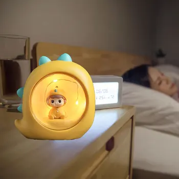 Desene animate drăguț Dinozaur Rășină LED Lumina de Noapte de Somn Lampa de Dormitor Lampă de Noptieră Pentru Acasă Ornament Decorativ pentru Copii Cadouri