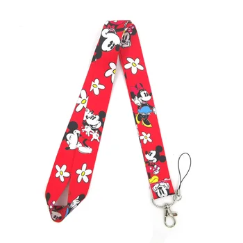 Desene animate Mickey Mouse-Gât Curea de Lanyard-uri ID insigna titularul cardului breloc Telefon Mobil Curea Panglică Cadou chingi colier 