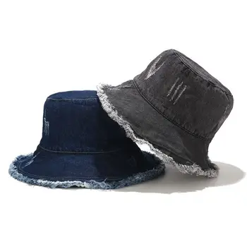 Designer de Brand Denim Pescar Pălărie Franjuri Spălat Galeata Palarie Unisex Moda Bob Capace Bărbați Femei Panama Vânt Cald Pălării