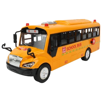 Dimensiunea Mare A Copiilor De Școală Autobuz De Jucarie Model De Inerție Masina Cu Sunet De Lumină Pentru Copii Jucărie Cadou De Ziua De Nastere