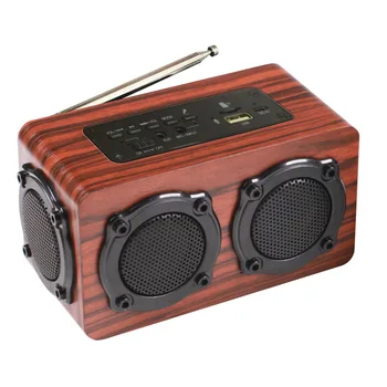 Din lemn în aer liber fără Fir Boxe Bluetooth-compatibil Multi Function Subwoofer Stereo 3D Joc de Muzică Centru de 1200mAh Baterie